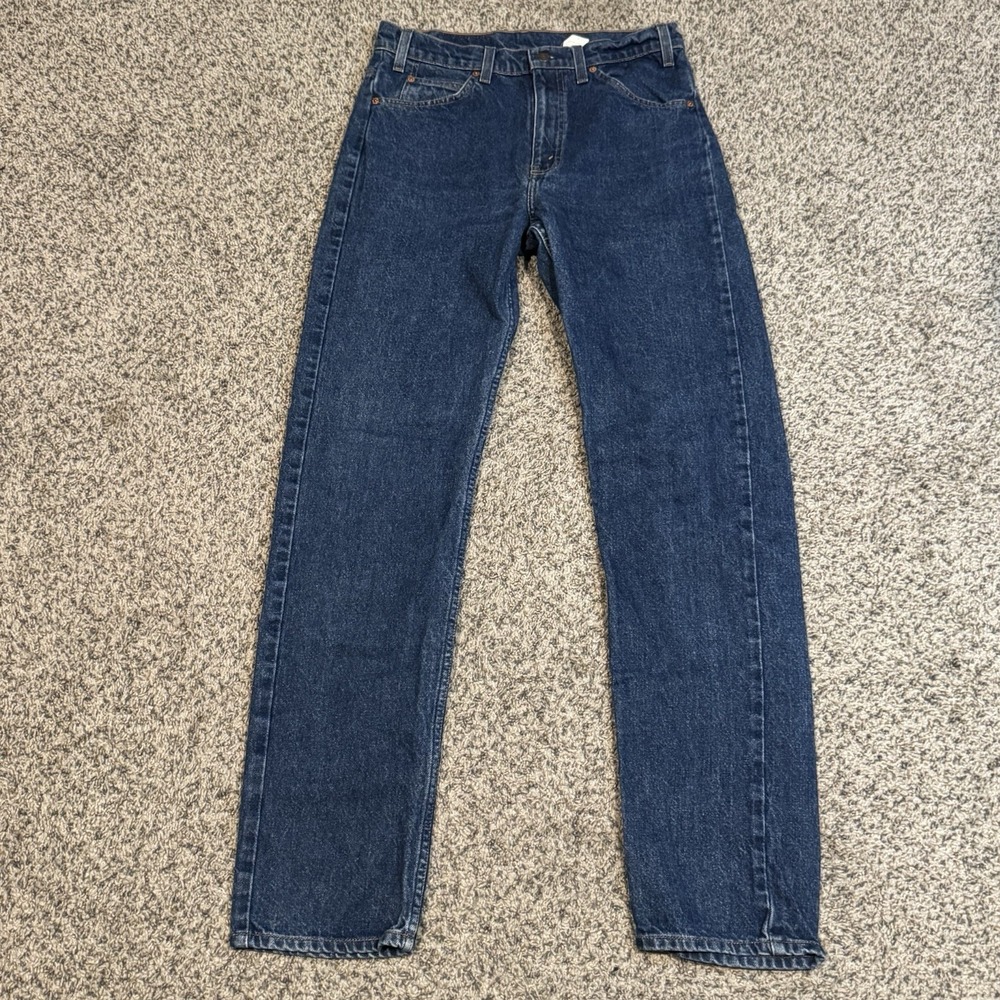 Vintage Levis 505 Regular Straight Jeans Mens 32x34 Blue Orange Fuzzy Fit 30x33
